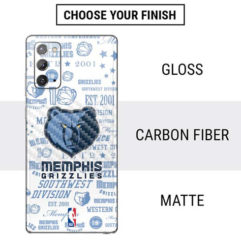 NBA Memphis Grizzlies Historic Blast Galaxy Note20 5G Skin